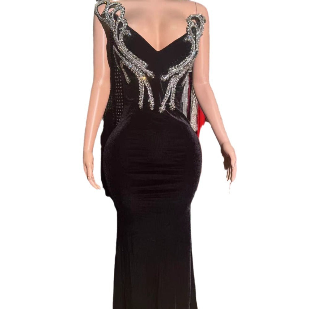 Black Bandeau Elegant Dress