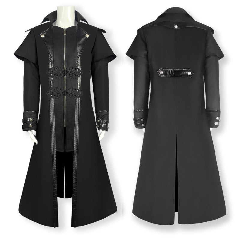 Back to Black Medieval Inspired Mid-length Coat