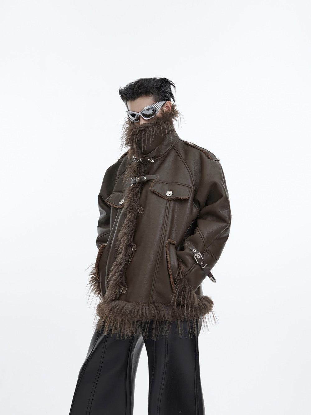 Back to Black Men's High Fashion Buckle Jacket