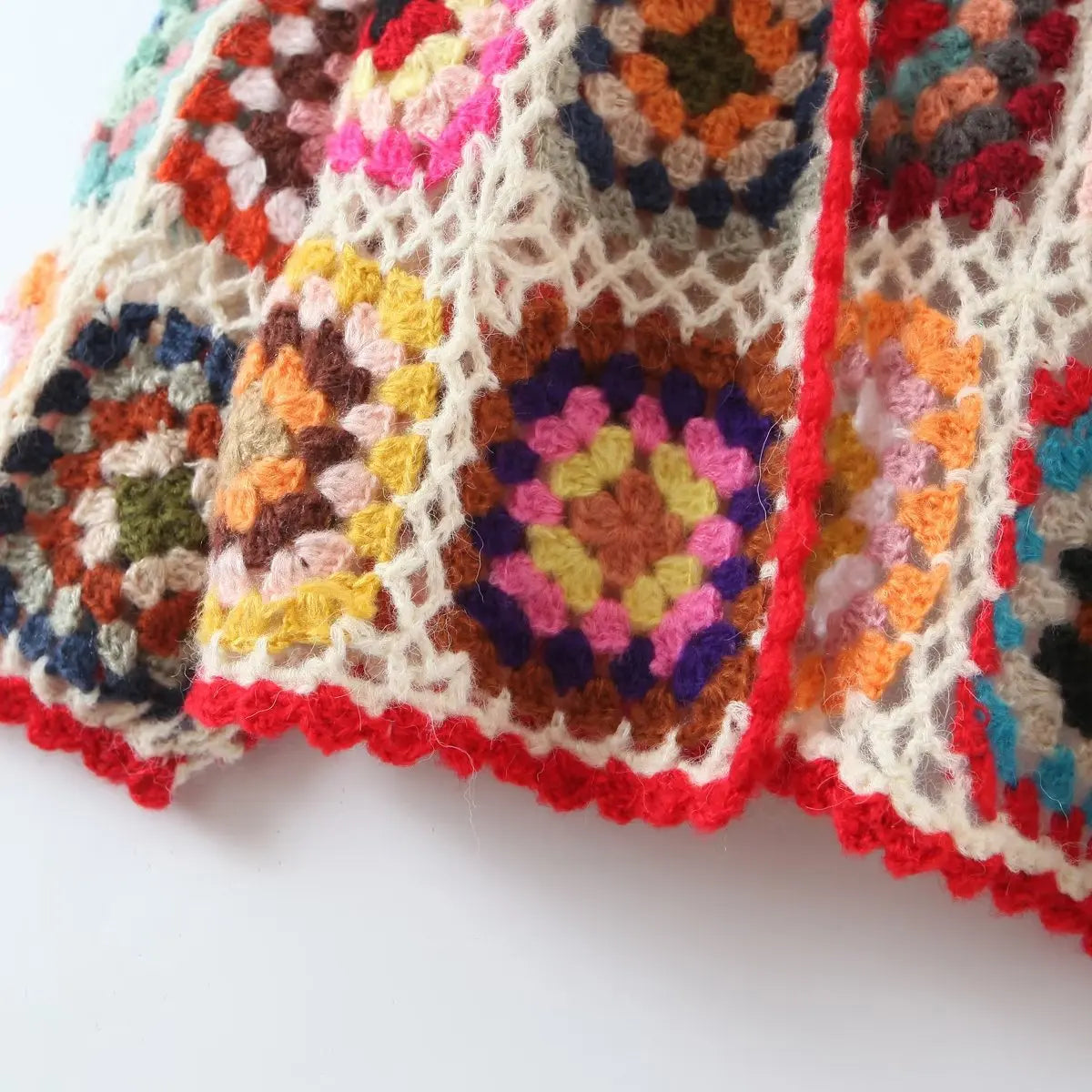 Sunshine Boho Inspired crochet hand-made cardigan