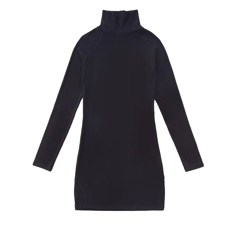 Slimming Threaded Turtleneck Dress