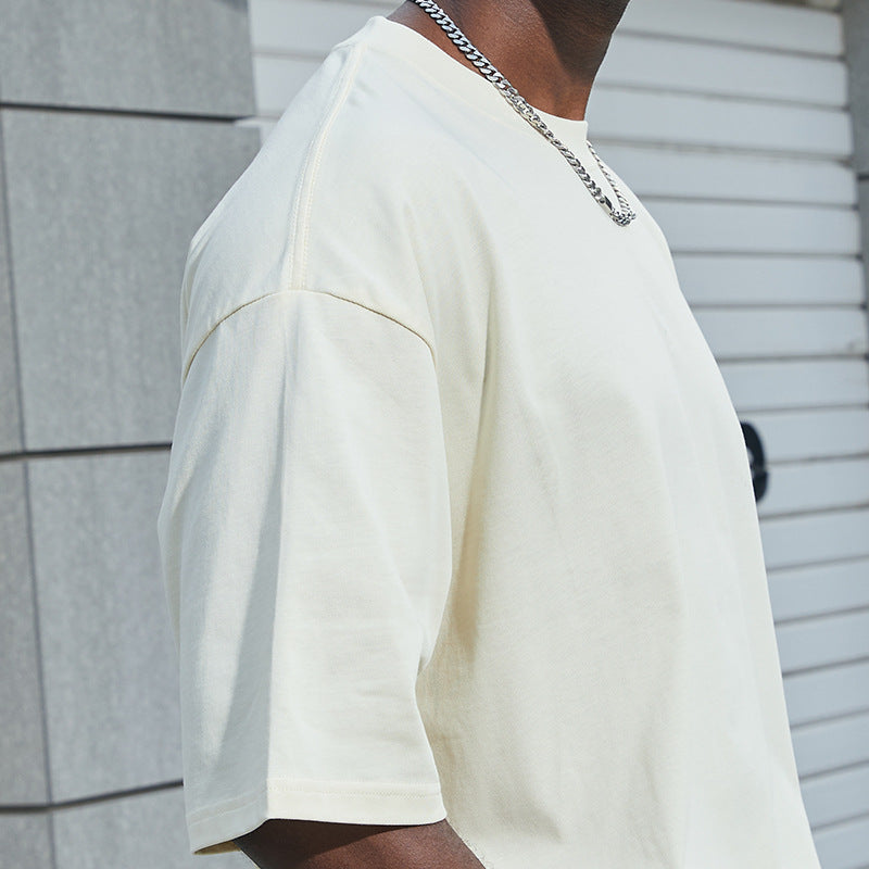 Men's Cotton White Short Sleeve T-Shirt