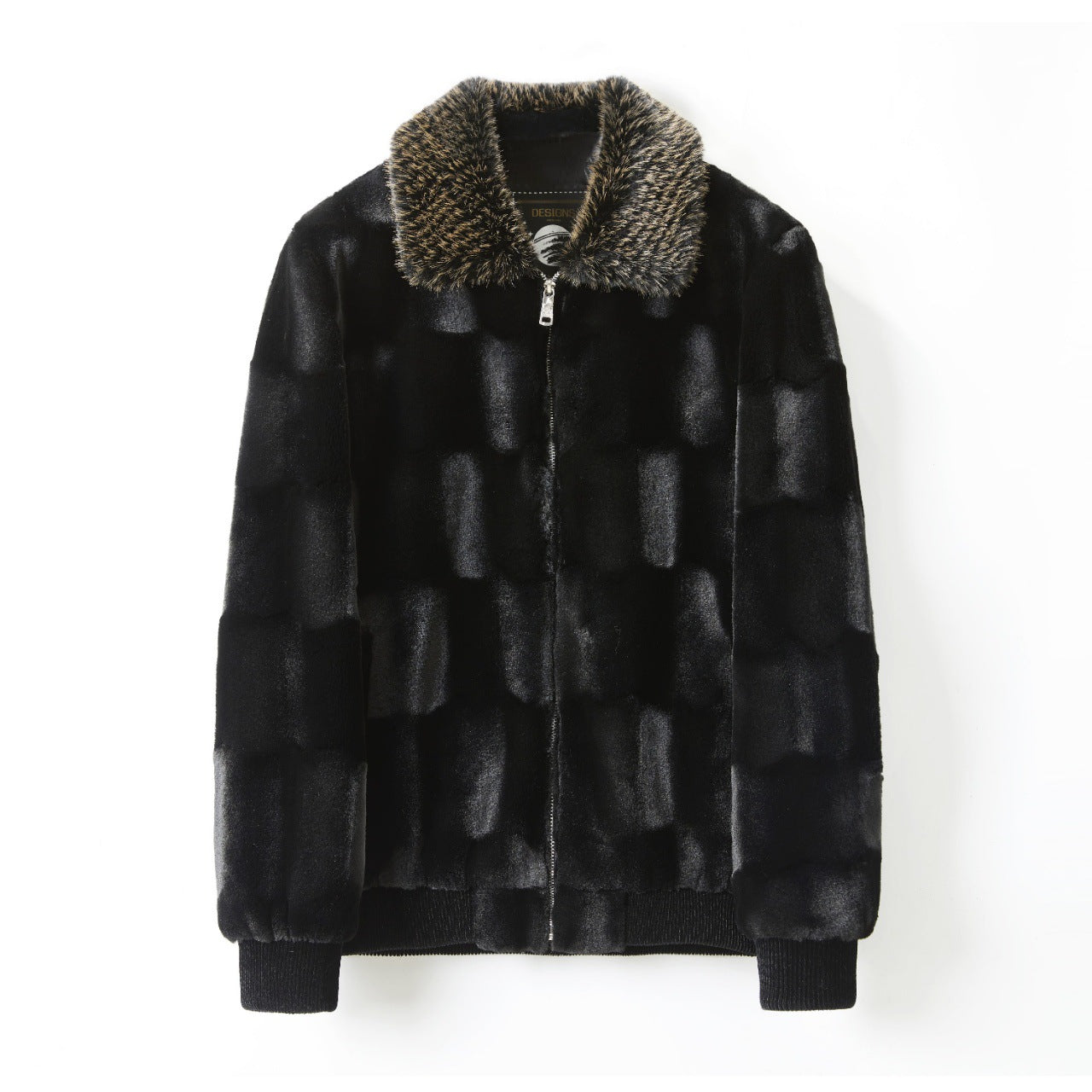 Back to Black Men's Faux Mink Skin Fur Jacket