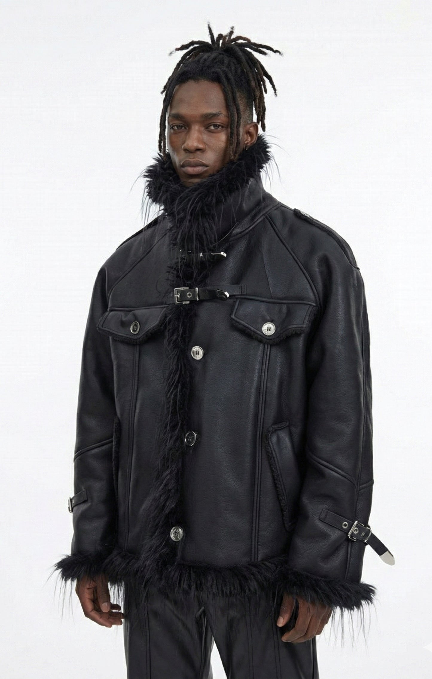 Back to Black Men's High Fashion Buckle Jacket