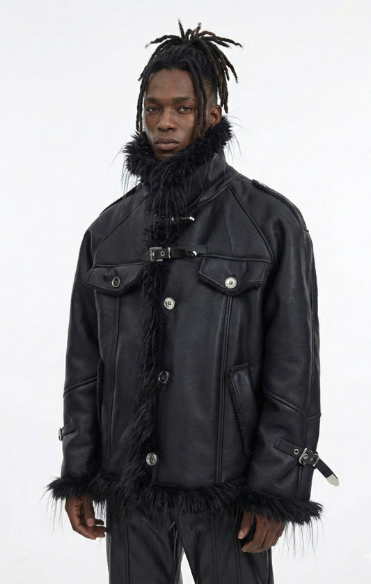 Back to Black Men's High Fashion Buckle Jacket