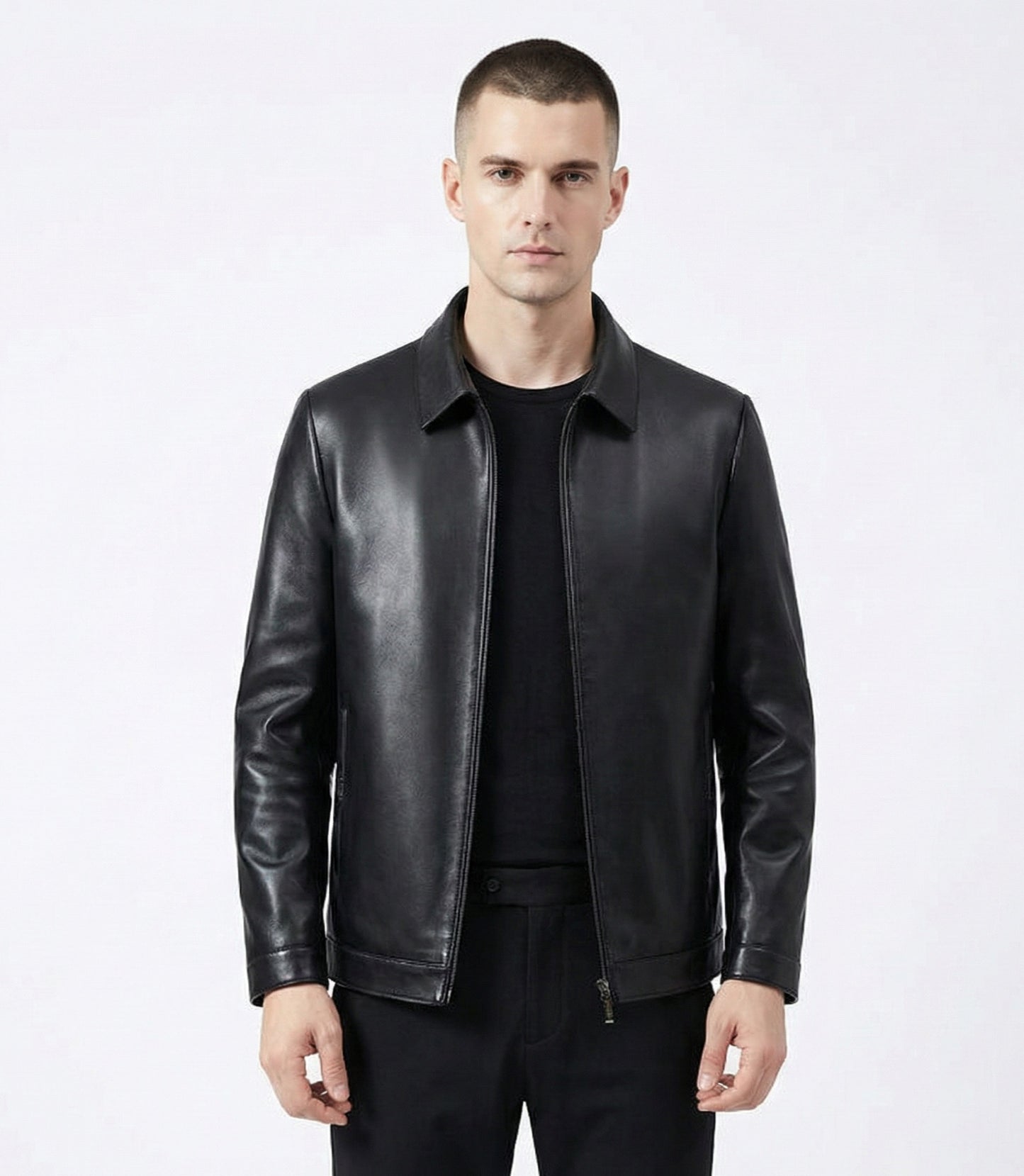 Back to Black Men's Leather Jacket
