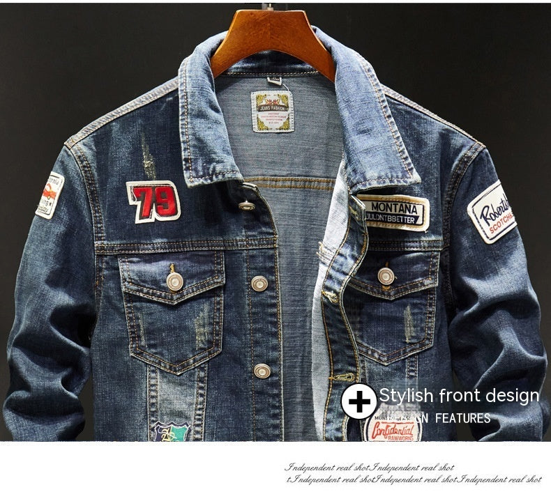 Men's Specialized Plus Size Denim Jacket