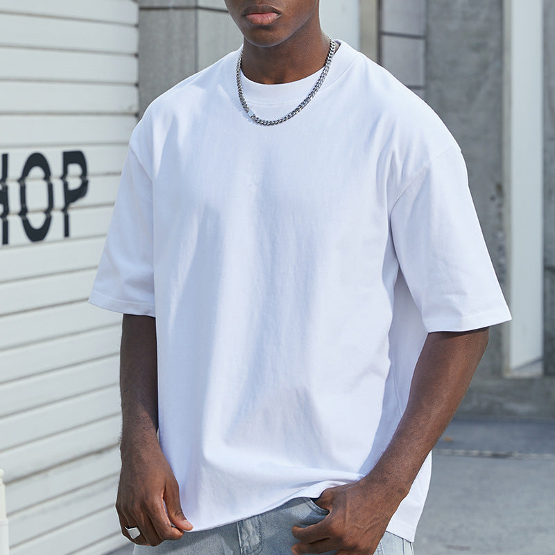 Men's Cotton White Short Sleeve T-Shirt