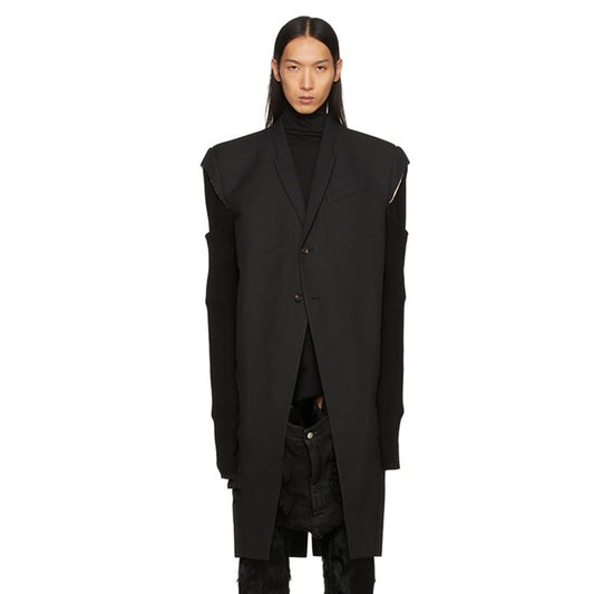 Back to Black Men's Vest Coat