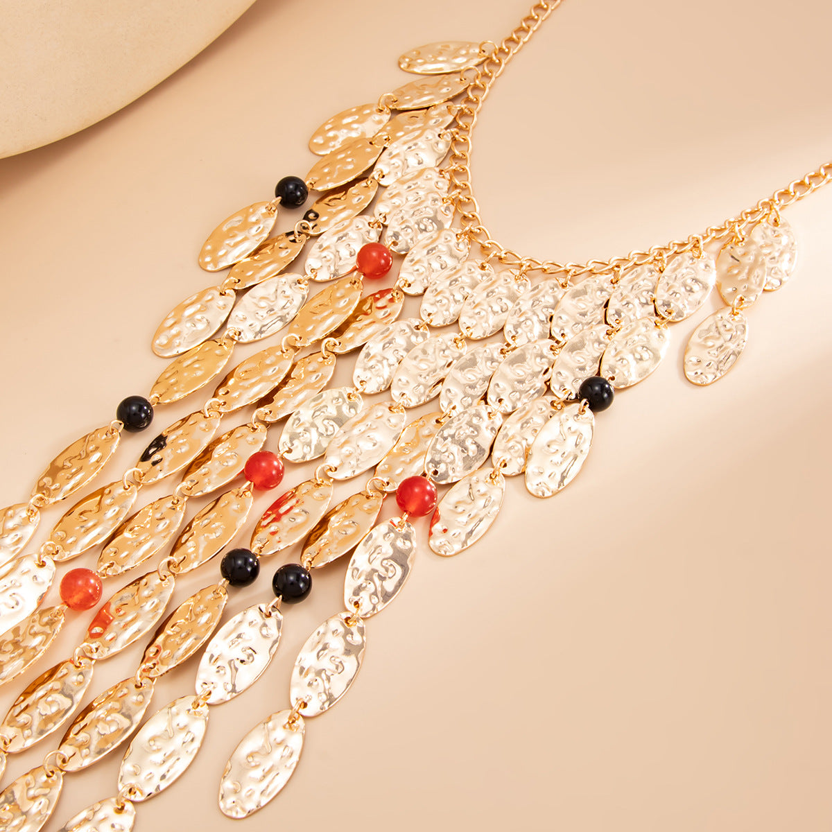 Uniquely Made Triangular Tassel Necklace