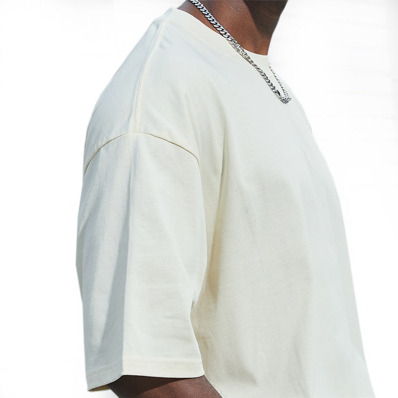 Men's Cotton White Short Sleeve T-Shirt