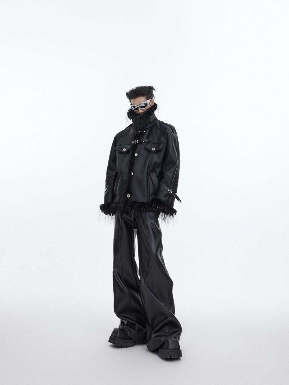 Back to Black Men's High Fashion Buckle Jacket