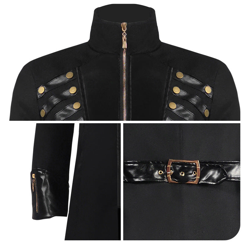 Back to Black Medieval Inspired Mid-length Coat