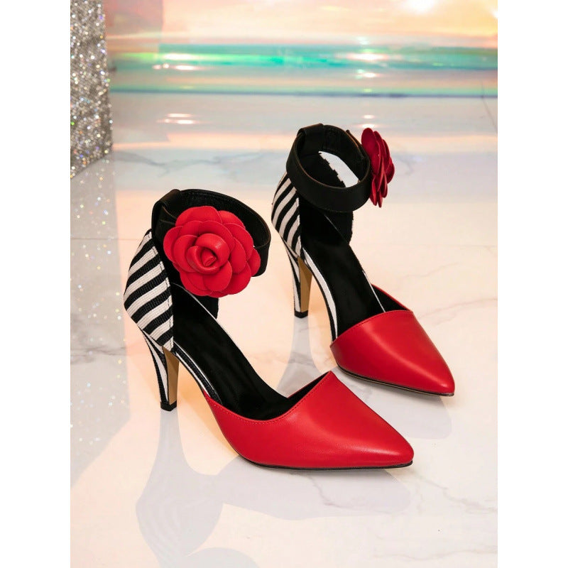 Elegantly Styled Chunky High-heel Pumps