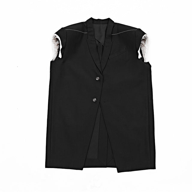 Back to Black Men's Vest Coat