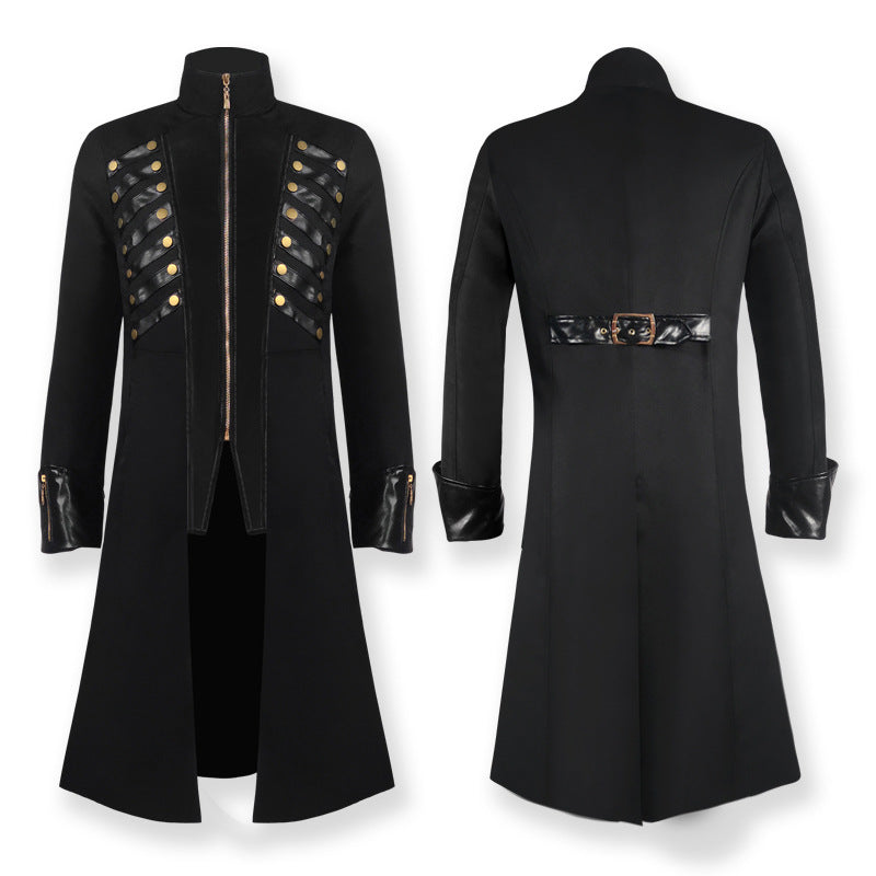 Back to Black Medieval Inspired Mid-length Coat