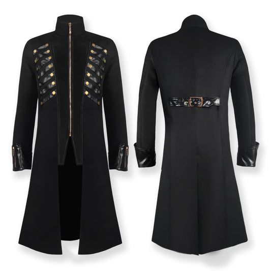 Back to Black Medieval Inspired Mid-length Coat