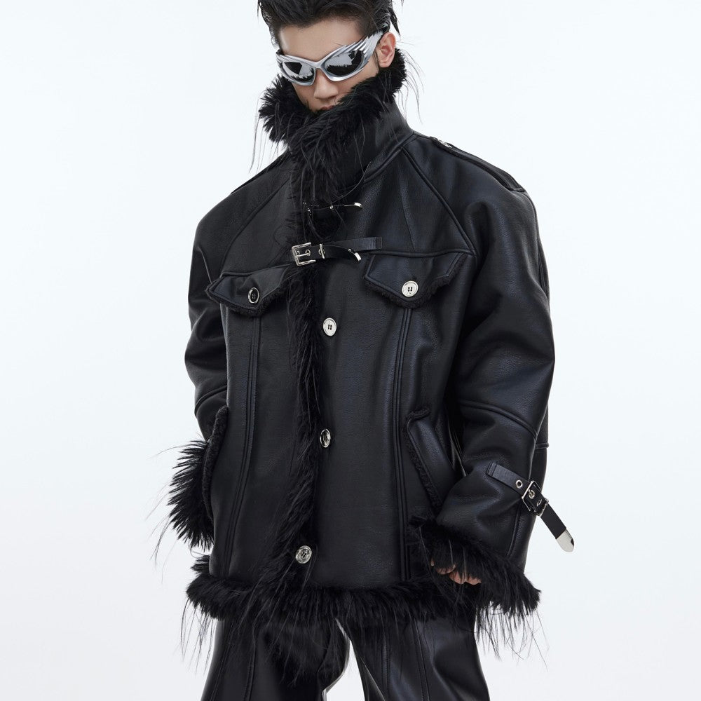 Back to Black Men's High Fashion Buckle Jacket