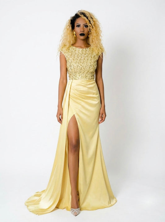 000 Gilded Elegance Evening Gown