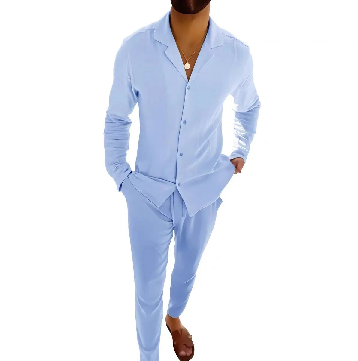 Luxury Men's Vintage Leisure Casual Two Piece Sets