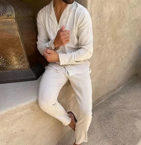 Luxury Men's Vintage Leisure Casual Two Piece Sets