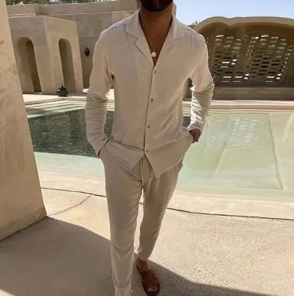 Luxury Men's Vintage Leisure Casual Two Piece Sets