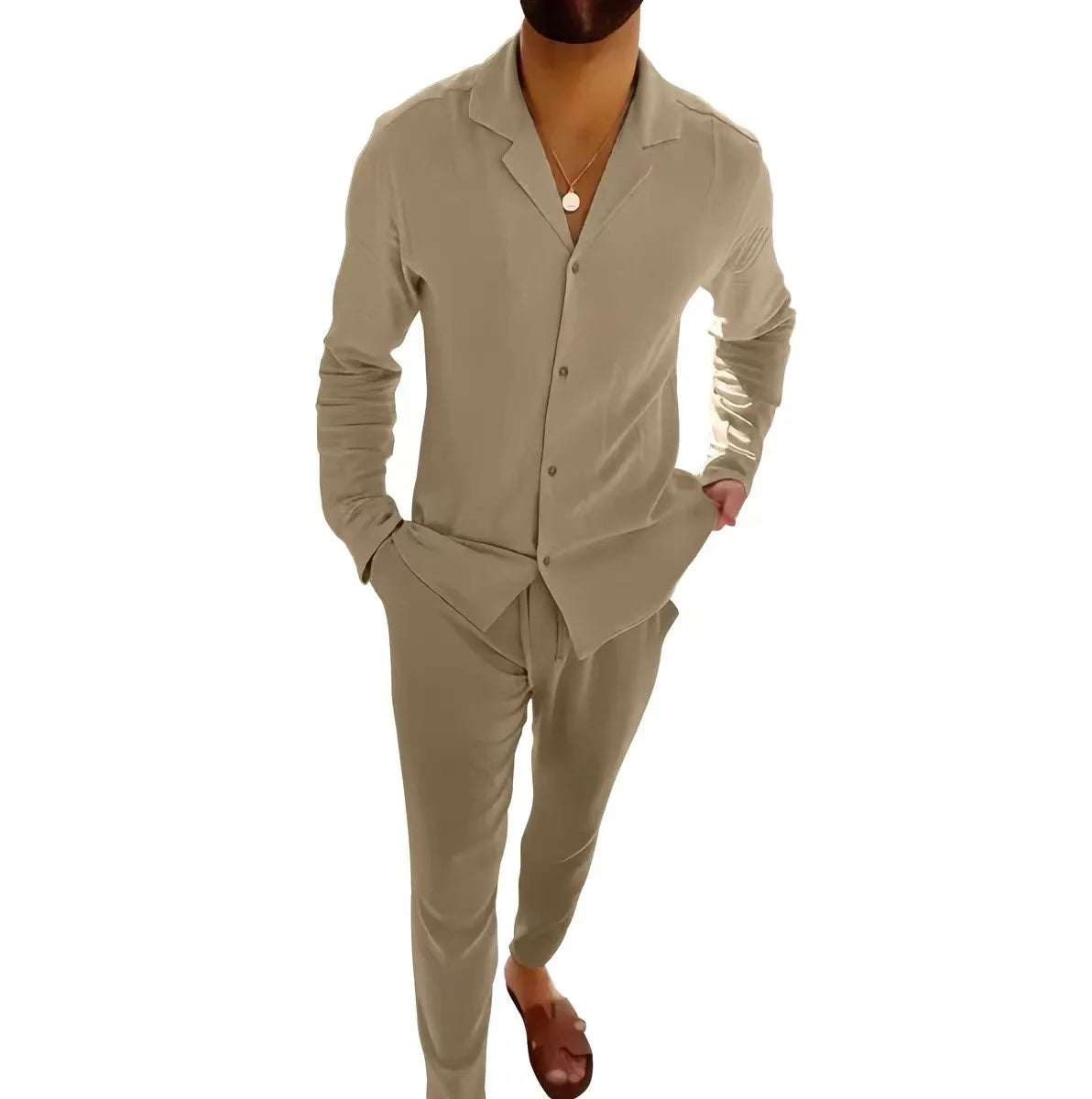 Luxury Men's Vintage Leisure Casual Two Piece Sets