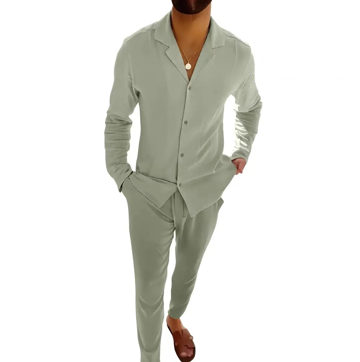 Luxury Men's Vintage Leisure Casual Two Piece Sets