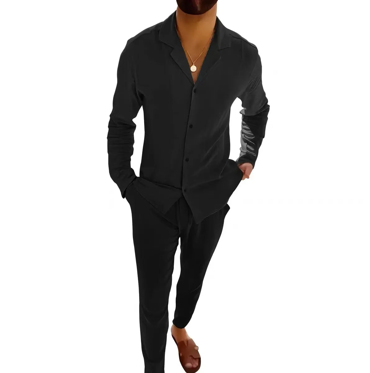 Luxury Men's Vintage Leisure Casual Two Piece Sets