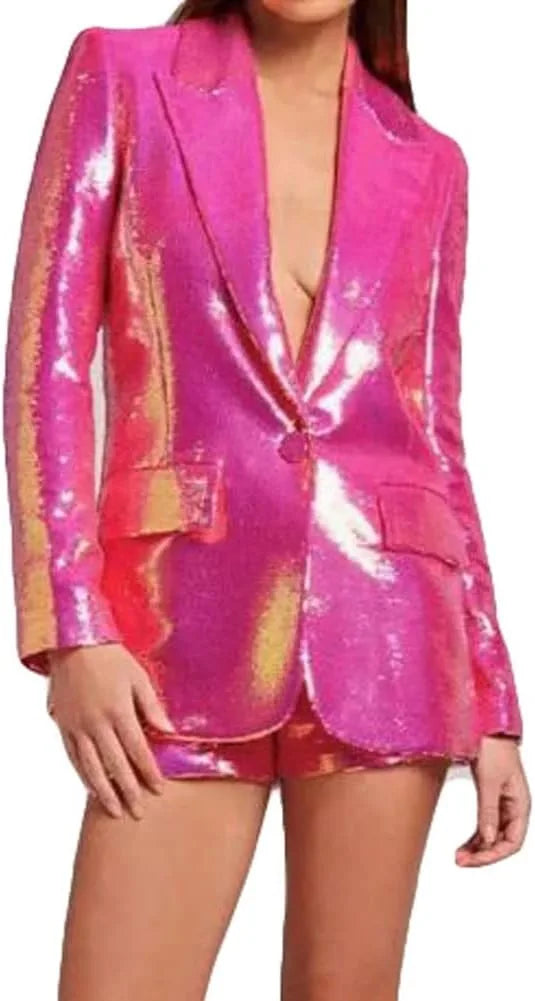 Call Me Cute Sequin Blazer And Shorts Set