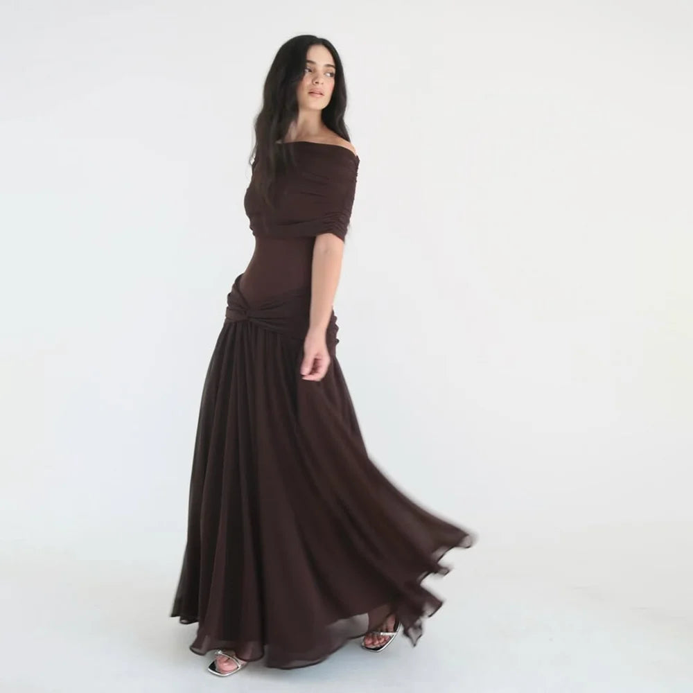 Chocolate Mood Long Formal Party Dresses