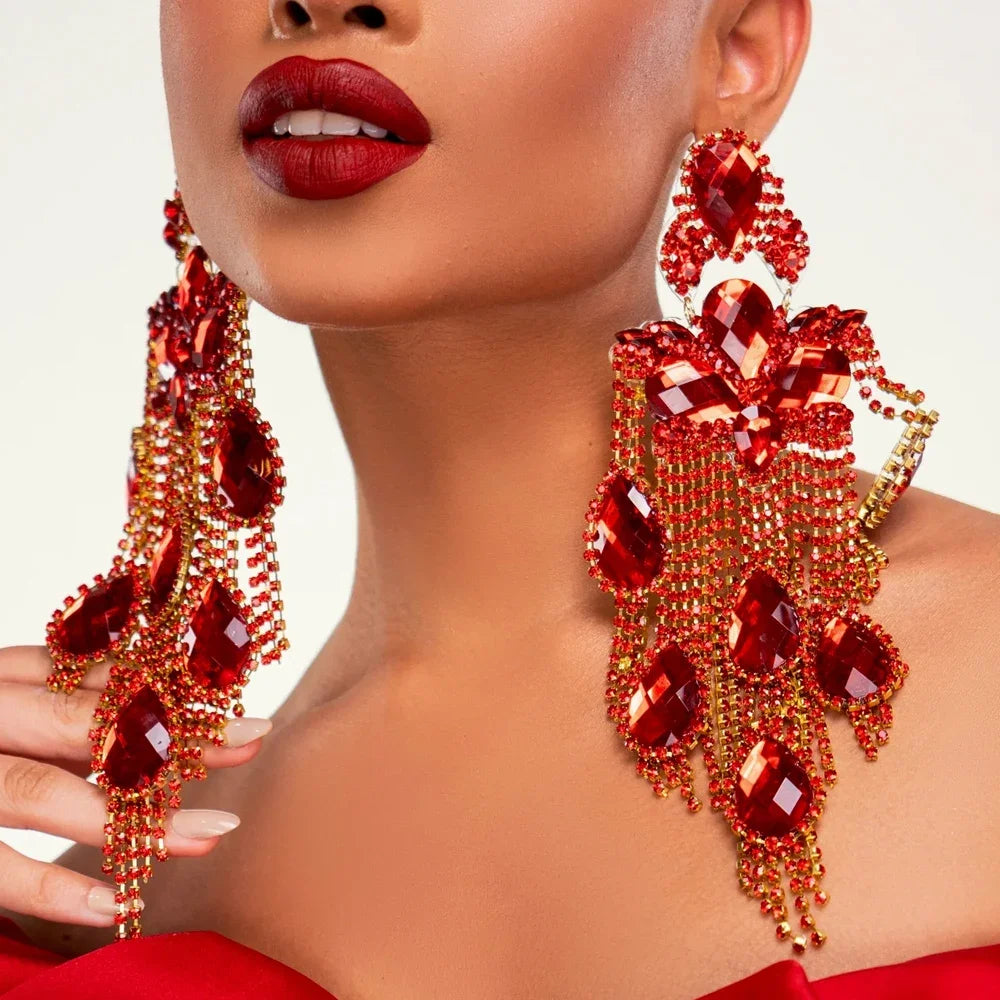 Always Ravishing Large Statement Earrings (special occasion, Holiday, Christmas)