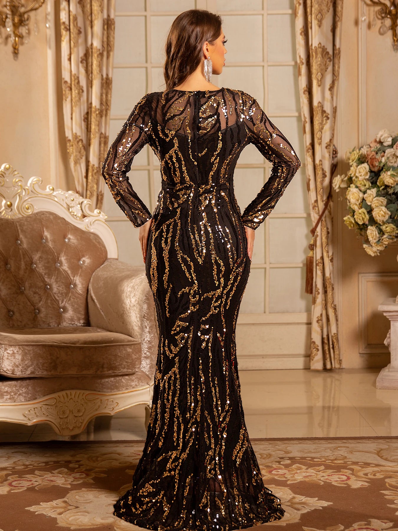 Gleaming Forest Mermaid Gown