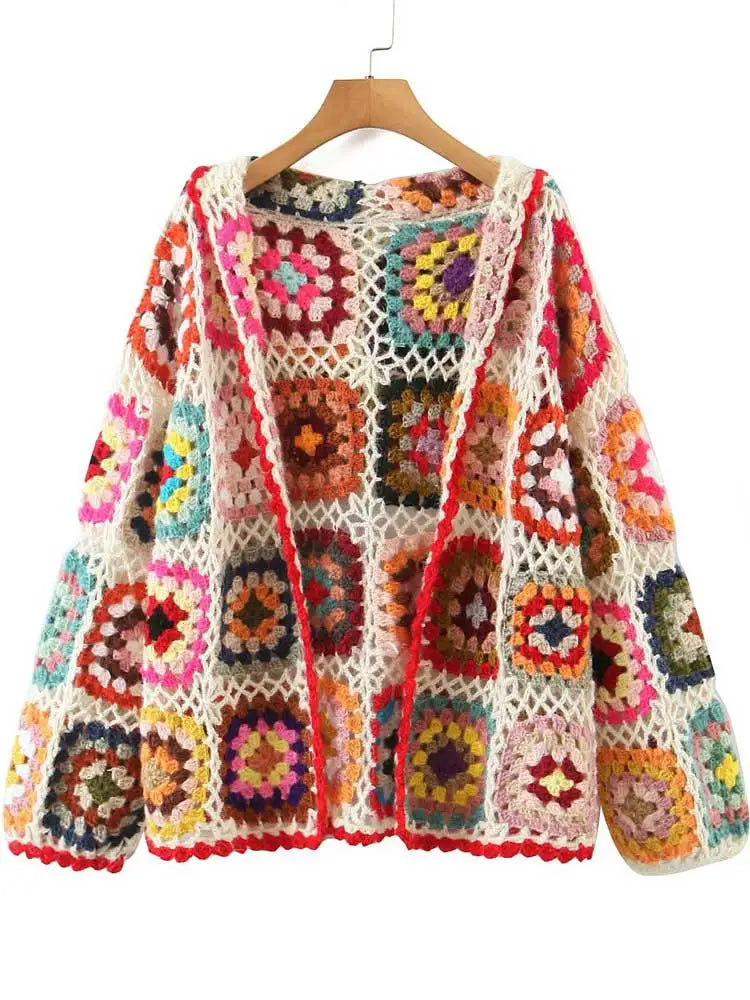 Sunshine Boho Inspired crochet hand-made cardigan