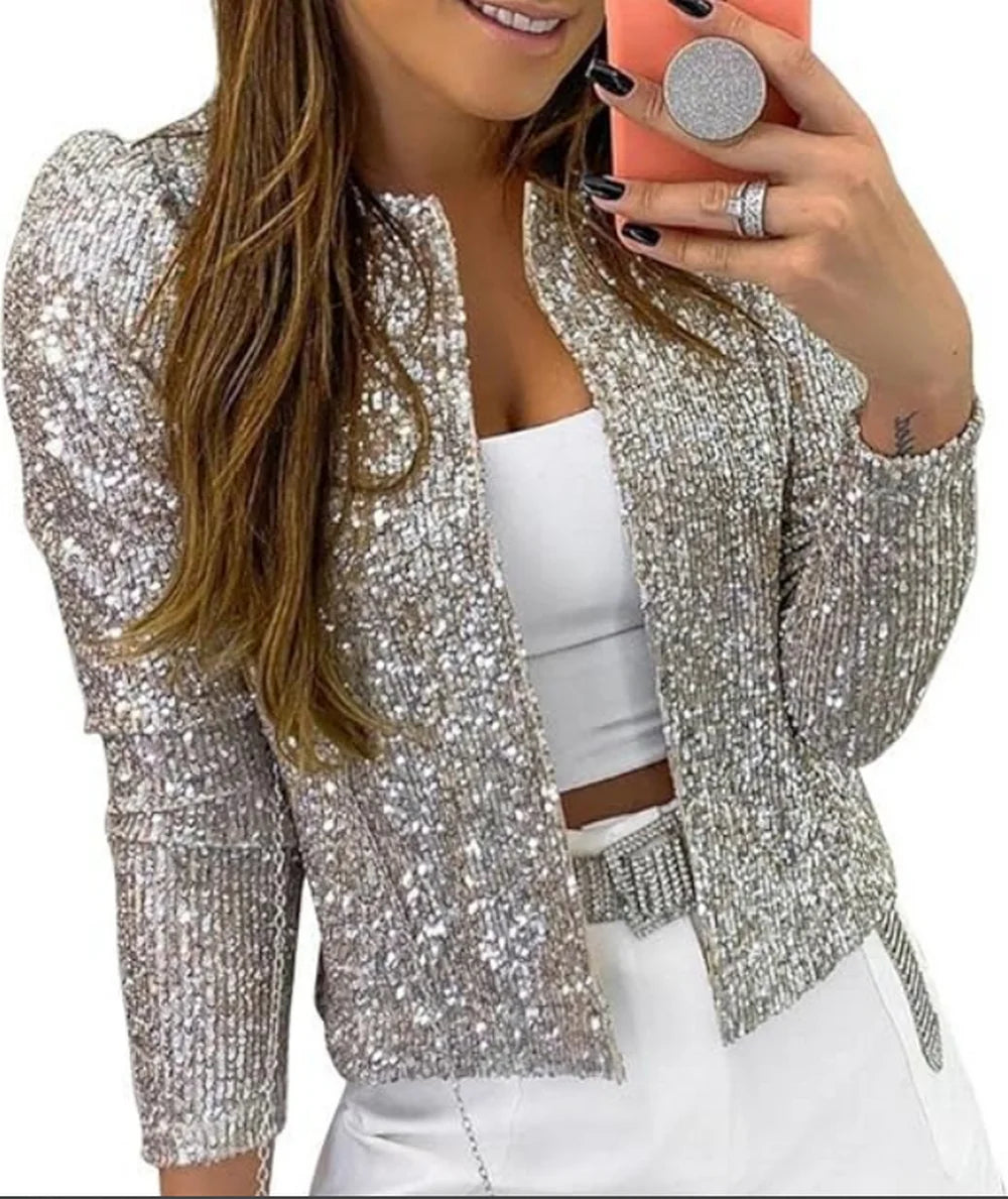 Always Golden Sequin Cardigan Jacket
