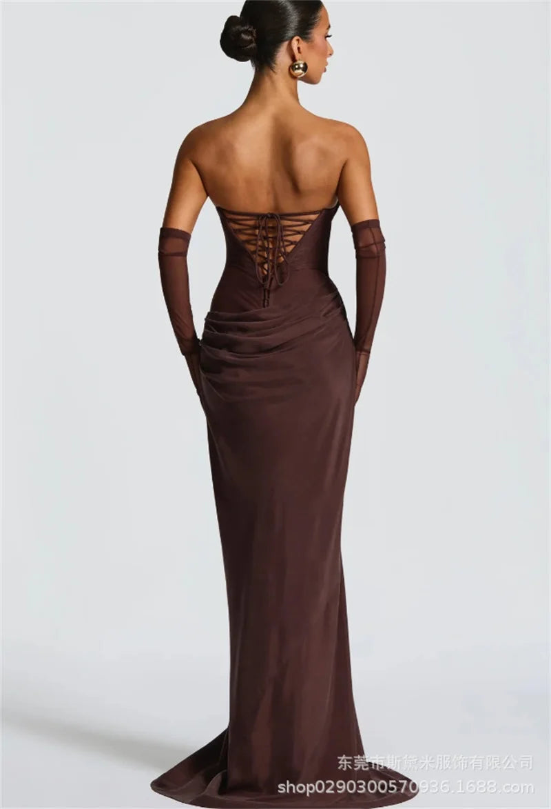 Chocolate Promise Elegant Formal Dress