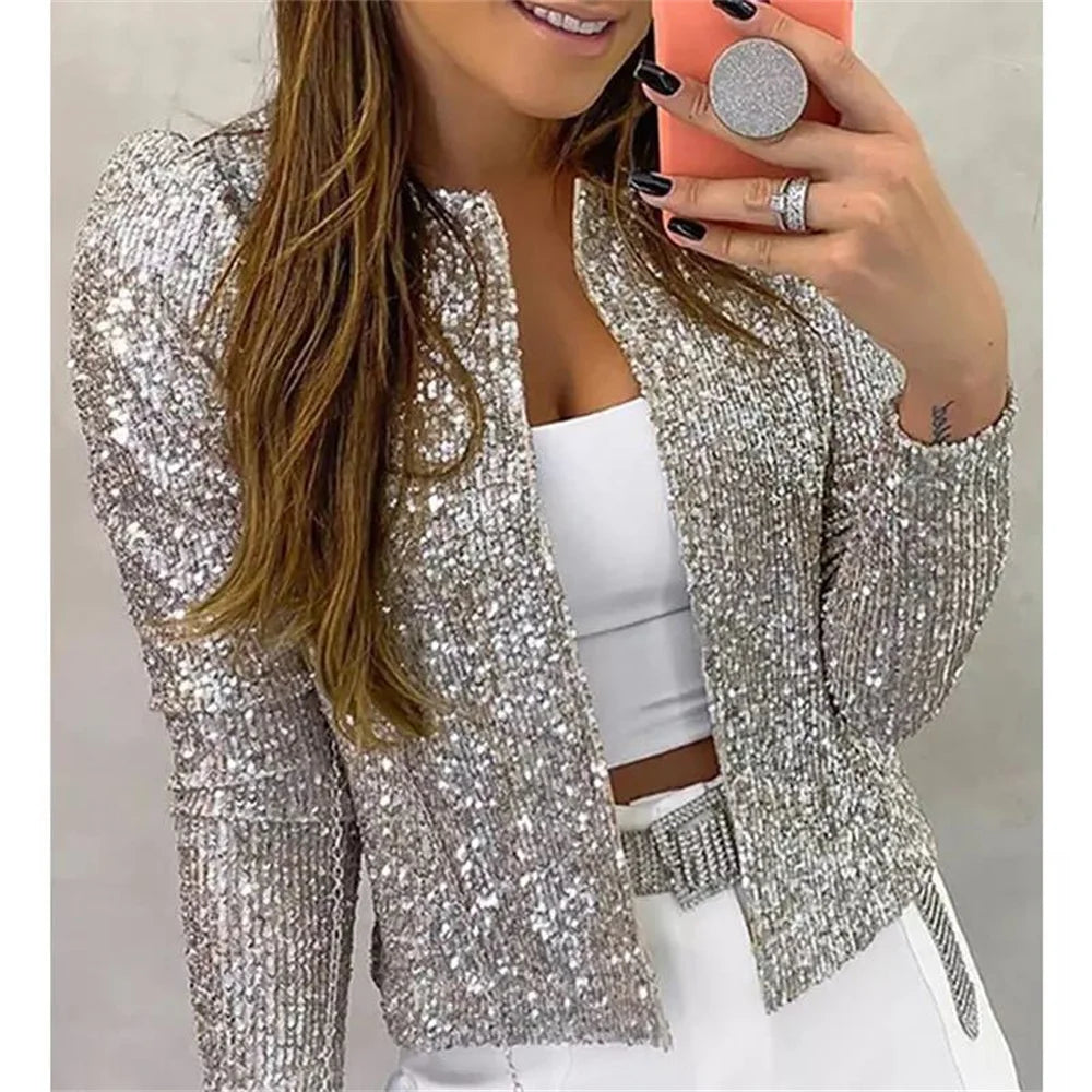 Always Golden Sequin Cardigan Jacket