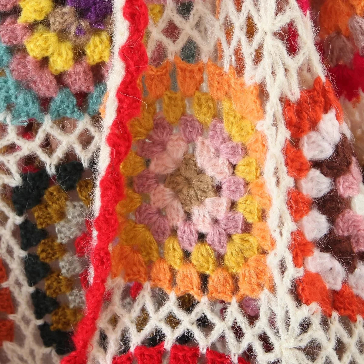 Sunshine Boho Inspired crochet hand-made cardigan