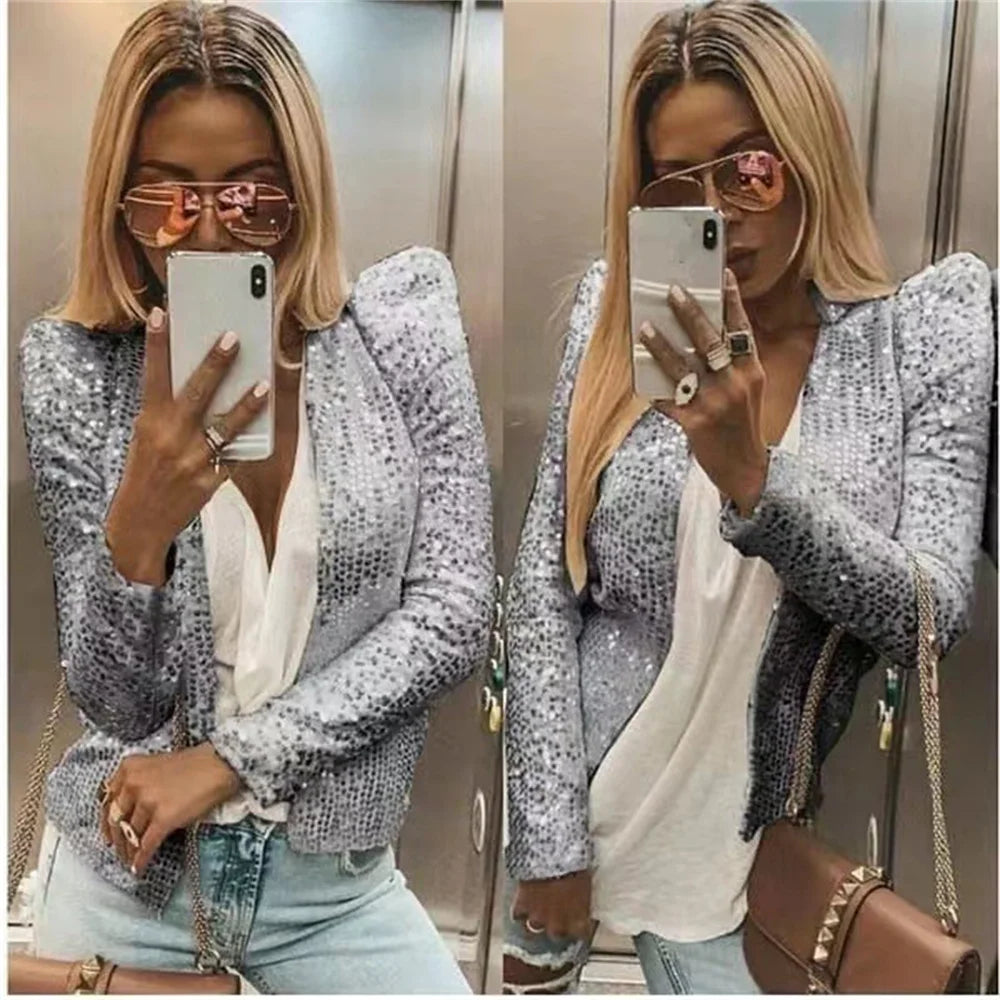 Always Golden Sequin Cardigan Jacket