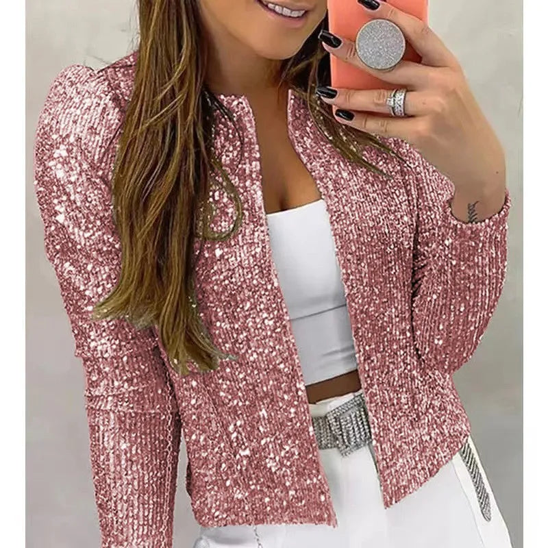 Always Golden Sequin Cardigan Jacket