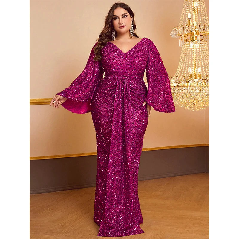 111 Always Stunning Plus Size Sequin Dress