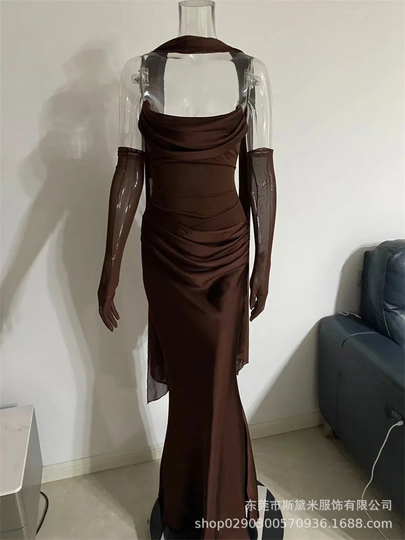 Chocolate Promise Elegant Formal Dress
