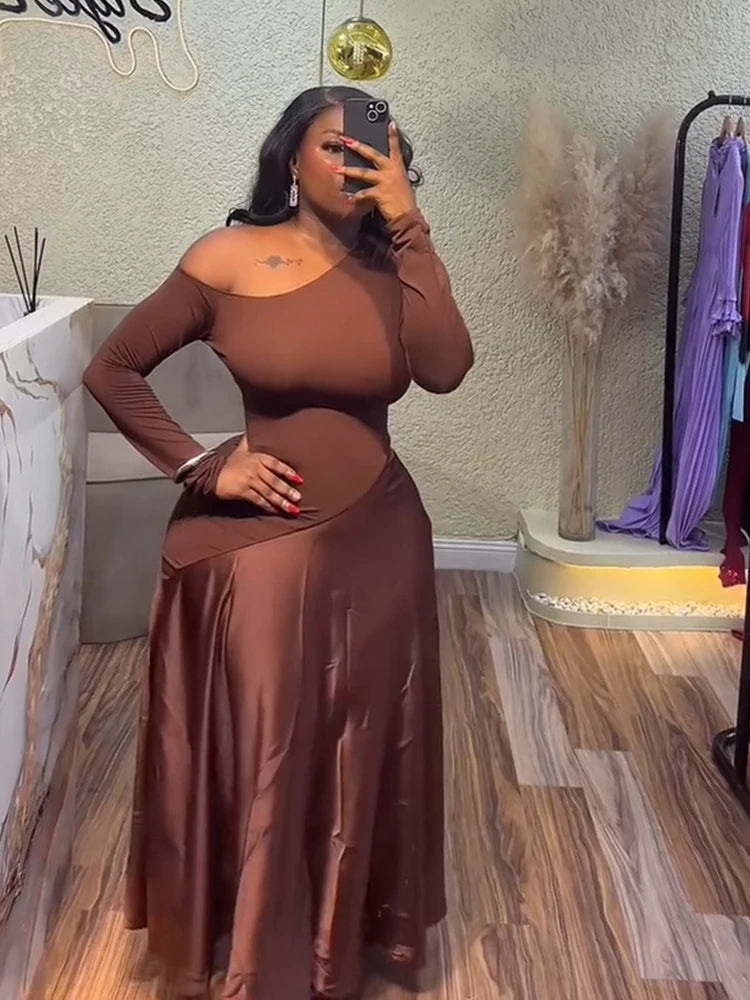 Chocolate Elegant Evening Dress