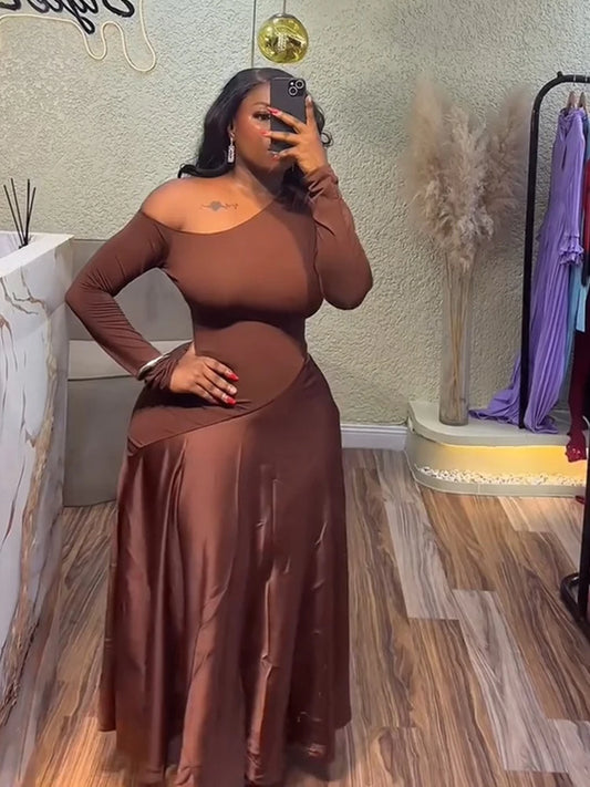 Chocolate Elegant Evening Dress