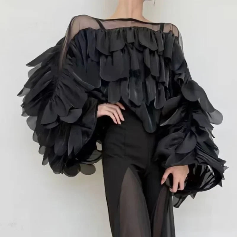 Ruffled Elegance Blouse