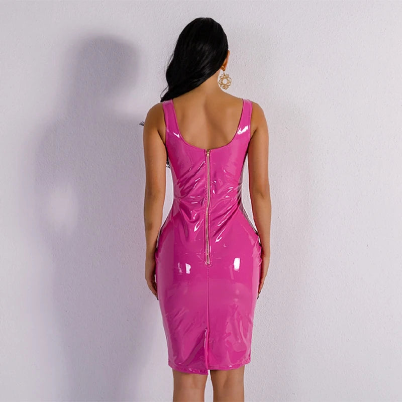That Girl PU Leather Sleeveless Dress