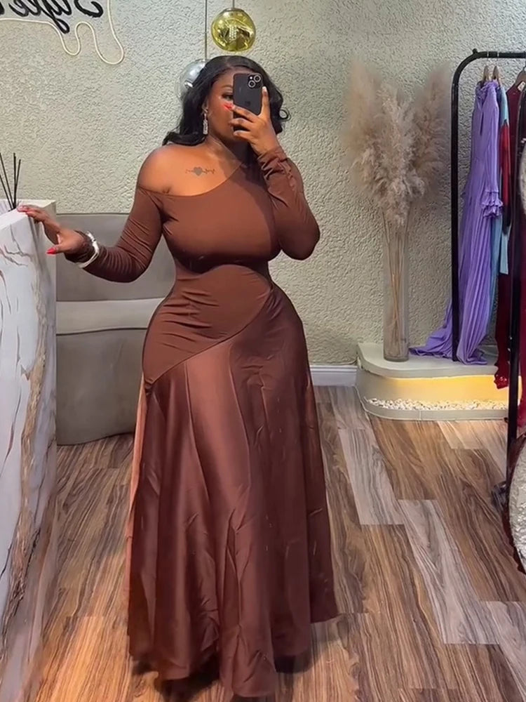 Chocolate Elegant Evening Dress