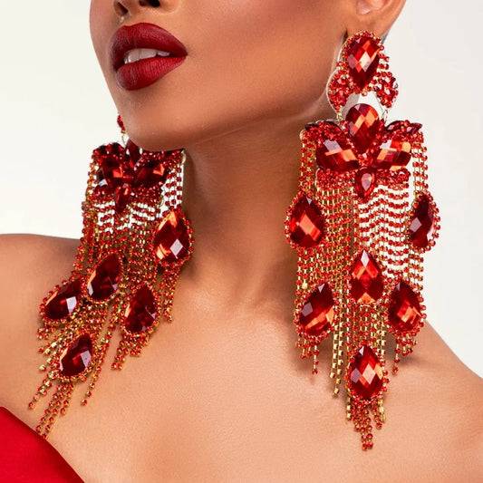 Always Ravishing Large Statement Earrings (special occasion, Holiday, Christmas)