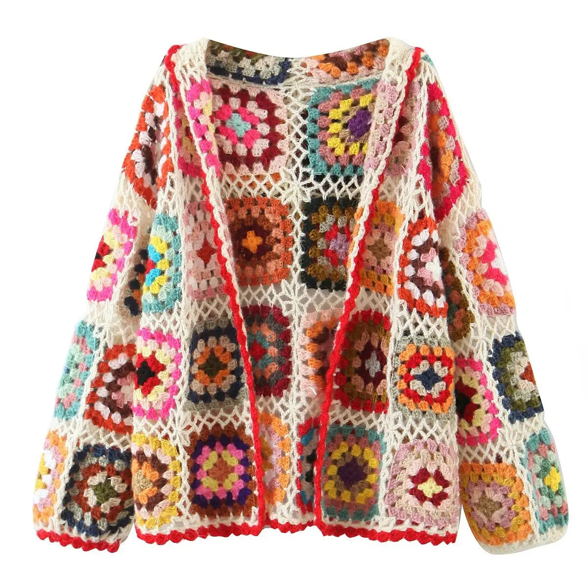 Sunshine Boho Inspired crochet hand-made cardigan