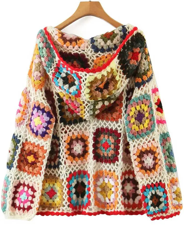 Sunshine Boho Inspired crochet hand-made cardigan